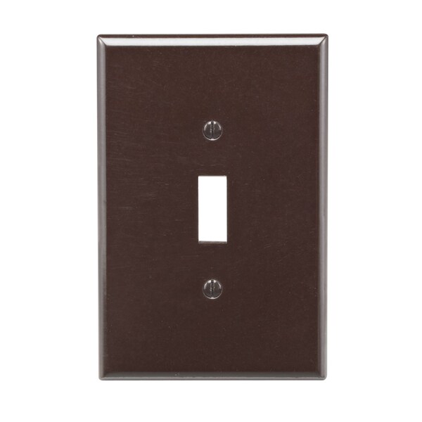 Leviton Leviton Brown 1 gang Thermoset Plastic Toggle Wall Plate 1 pk 85101-000 - main